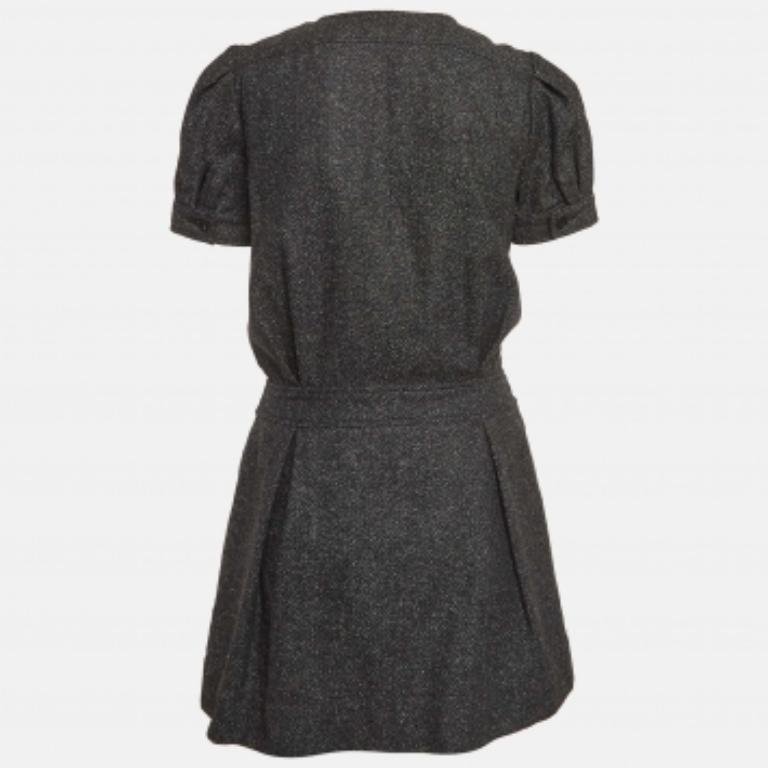 See By Chloe Mini robe fourreau en tweed noir L Excellent état - En vente à Dubai, Al Qouz 2