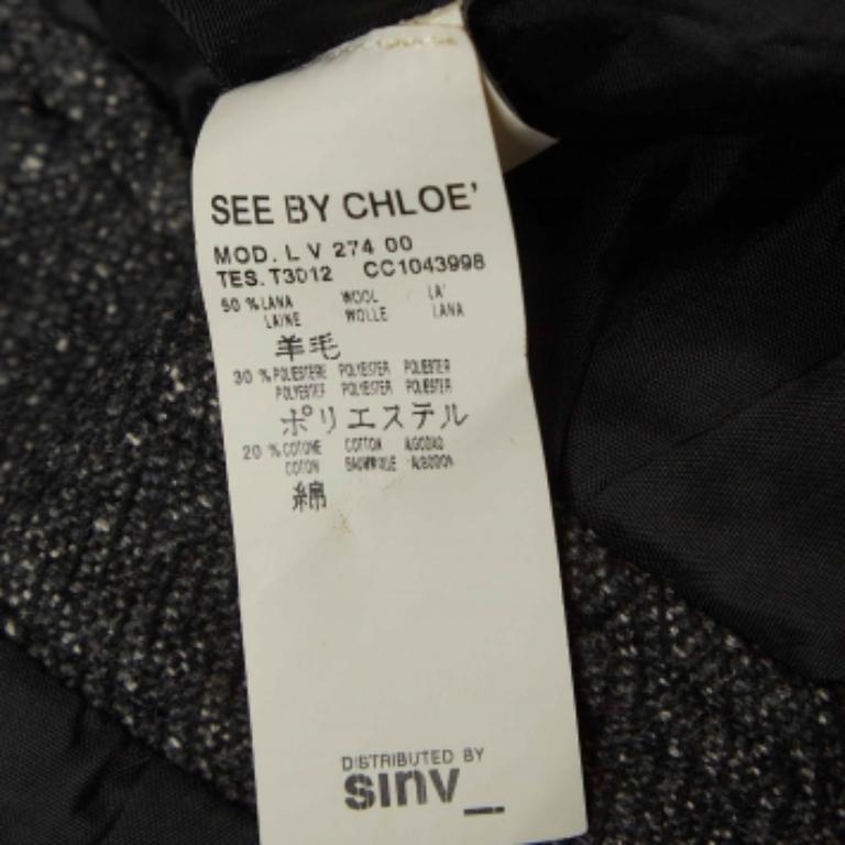 See By Chloe Mini robe fourreau en tweed noir L Pour femmes en vente