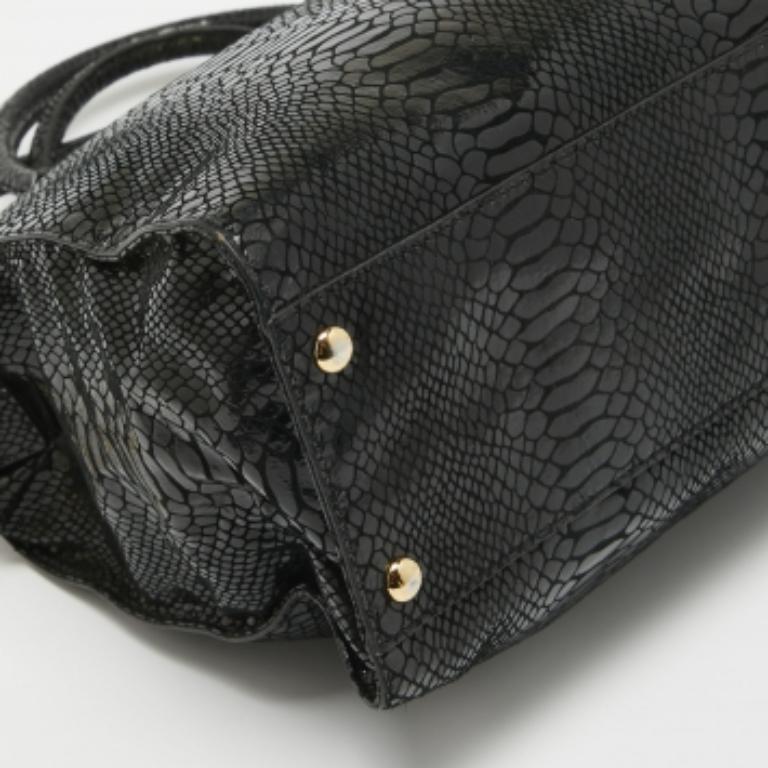 MICHAEL Michael Kors - Fourre-tout en daim à effet Phyton - East West Hamilton Hamilton - Noir en vente 4