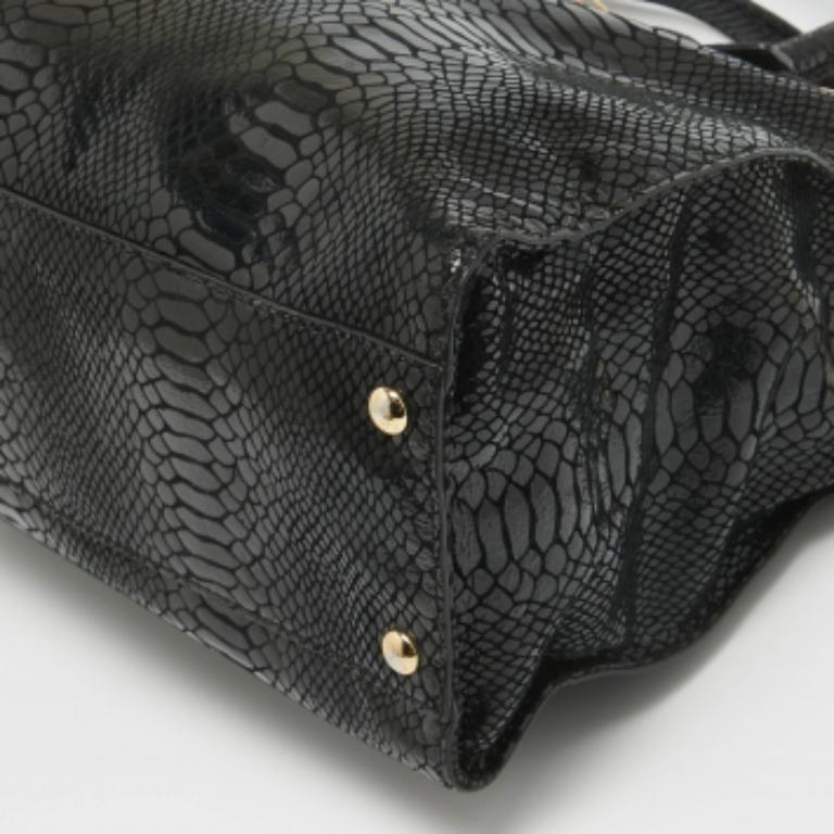 MICHAEL Michael Kors - Fourre-tout en daim à effet Phyton - East West Hamilton Hamilton - Noir en vente 5