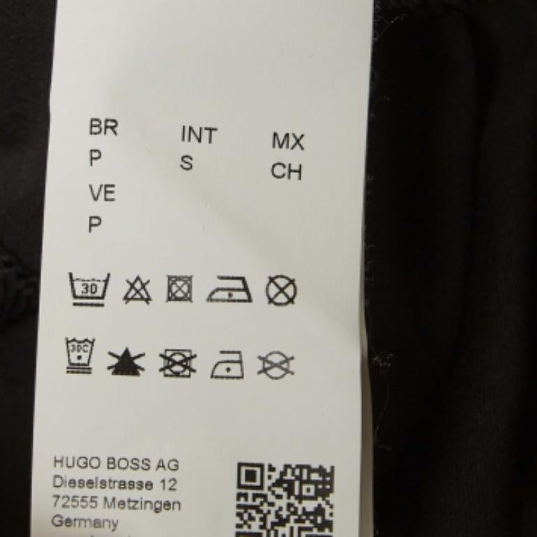 Boss By Hugo Boss - Maglietta Polo in Jersey nera con bordi a contrasto - T S in vendita 1
