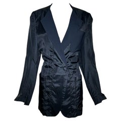 Martin Margiela Deconstructed Black Acetate Blazer, 1990s