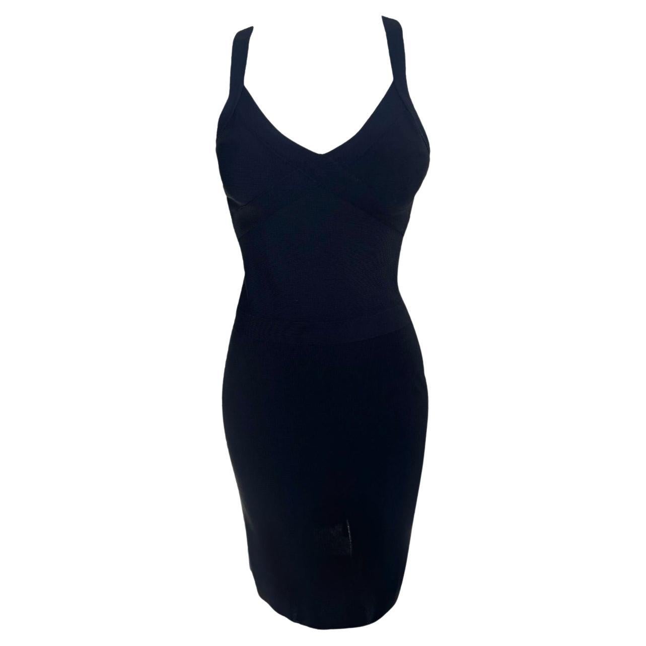 Hervé Legér Paris 1990's Iconic Black Bandage Dress