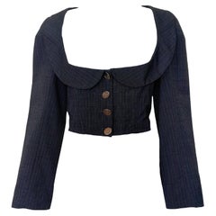 Vivienne Westwood S/S Pagan Charcoal Grey Cropped Jacket, 1988