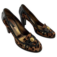 Dolce & Gabbana Leopard Print Pony Hair Pumps, 2000s