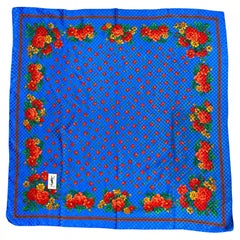 Yves Saint Laurent Russian Collection Pavlovo Silk Jacquard Scarf, 1976