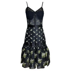 Alexander Mcqueen Resort Floral Reverse-Print Bustier Dress, 2016