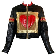 Moschino F/W "Art Is Love" Leather Bomber Jacket, 1990/1991