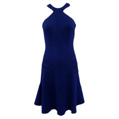 Azzedine Alaia Electric Blue Body Con Mini Dress, 1990s
