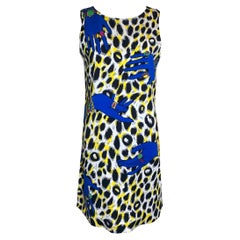 Robe imprimée Animal & Hand Pop Art de Moschino, années 2010