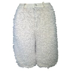 Y-3 Yohji Yamamoto x Adidas Pantalones cortos de piel de lana color crema