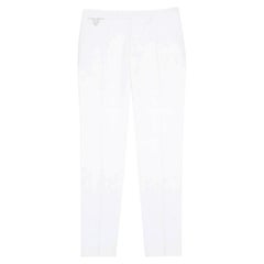 Pantalon Berluti pour homme, mélange de coton, lin et soie, blanc, taille 52 L