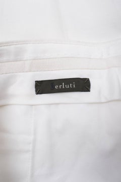 Pantalon Berluti pour homme, mélange de coton, lin et soie, blanc, taille 52 L