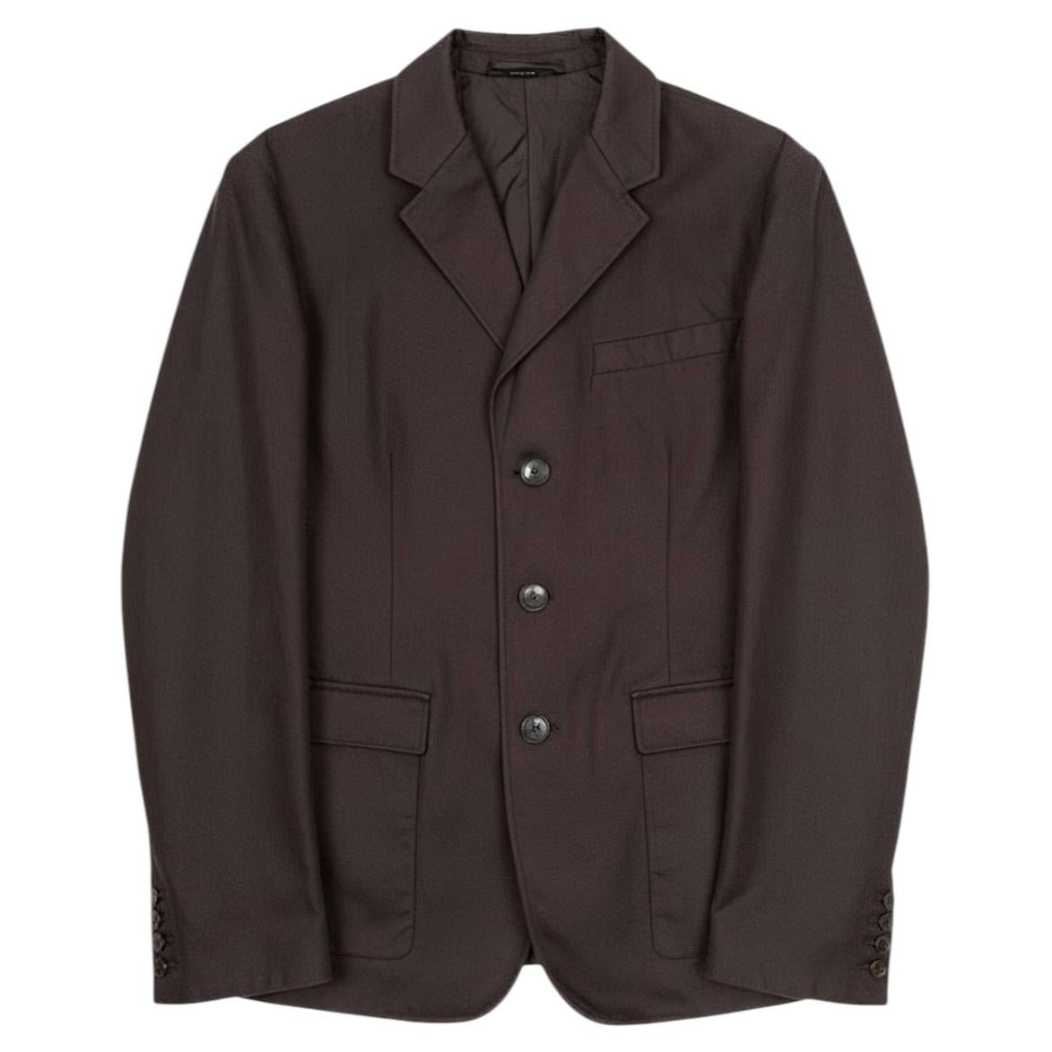 Gucci Herren-Freizeitblazer in Braun, IT50 L, Polyester, unstrukturierte Jacke