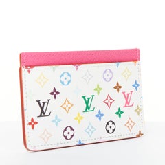 Porte-cartes LOUIS VUITTON 2025 Runway Takashi Murakami, blanc, Monogram Multicolore