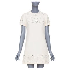VALENTINO 2021 Bridal San Gallo floral crystal wool dress IT40 S Meghan Markle