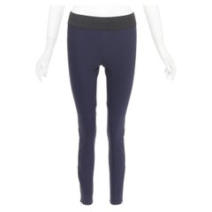 STELLA MCCARTNEY navy cotton blend elastic waist legging pants IT 38 XS