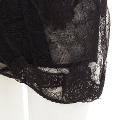 DOLCE GABBANA floral lace overlay elastic silk satin bloomer shorts IT36 2XS