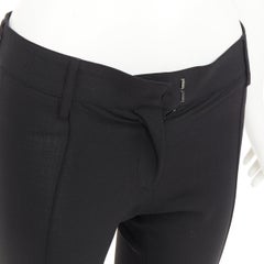 BALENCIAGA 2005 pleated front big belt loops tapered dress pants trousers FR36 S