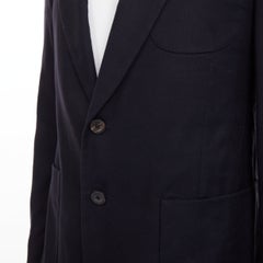 DRIES VAN NOTEN linen cotton patch pocket notch lapel blazer jacket EU46 S