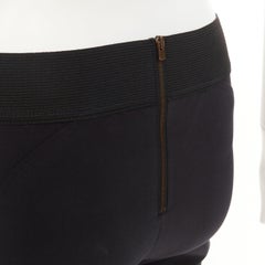 STELLA MCCARTNEY 2015 black cotton stretch zip hem equestrian riding pants IT38