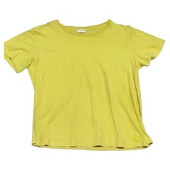 Saint Laurent Paris Yellow Cotton T-Shirt Unisex L by Hedi Slimane