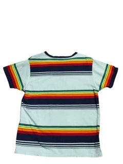 Saint Laurent Paris Multicolour Striped Cotton T-Shirt Size M by Hedi Slimane