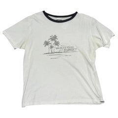 Saint Laurent Paris Waiting for Sunset Graphic T-Shirt M Men's by Hedi Slimane