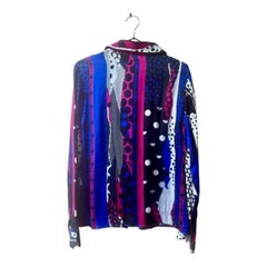 Versus Versace Silk-Feel Viscose Printed Shirt Size 42 / UK 10–12 Vintage