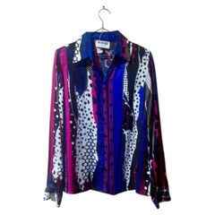 Versus Versace Silk-Feel Viscose Printed Shirt Size 42 / UK 10–12 Vintage