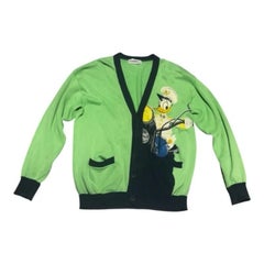 Vintage 90s Iceberg Donald Duck Cardigan Knit Sweater