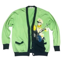 Vintage 90s Iceberg Donald Duck Cardigan Knit Sweater