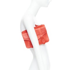 PROENZA SCHOULER PS1 coral red zip envelop portfolio clutch pouch