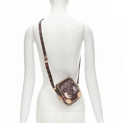 rare LOUIS VUITTON 2018 Runway Catogram Paname PM monogram crossbody camera bag