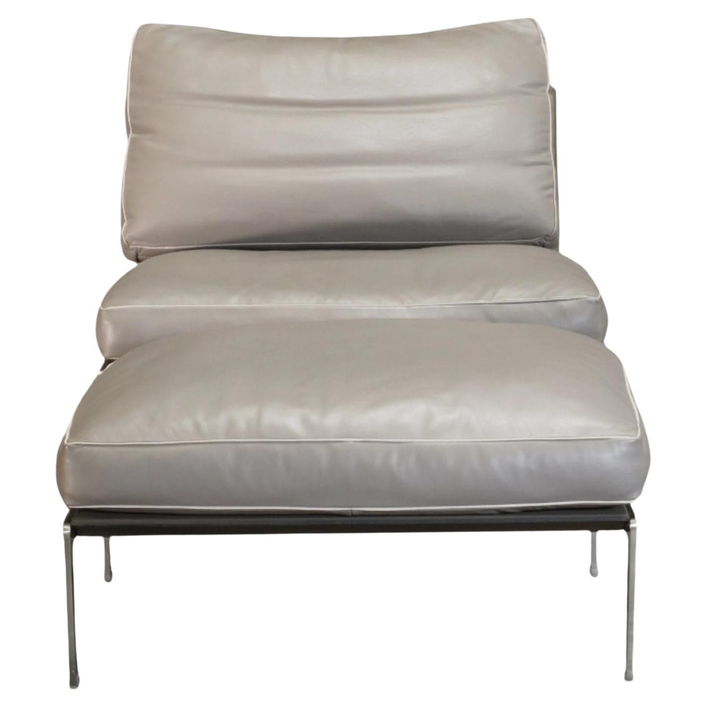 Flexform Happy Sessel und Fußhocker von Antonio Citterio