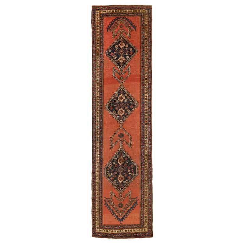 Persian Bijar Runner Rug - 10526