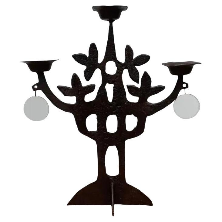 Mid-Century Tree of Life Candle Holder by Bertill Vallien for Kosta Bode
