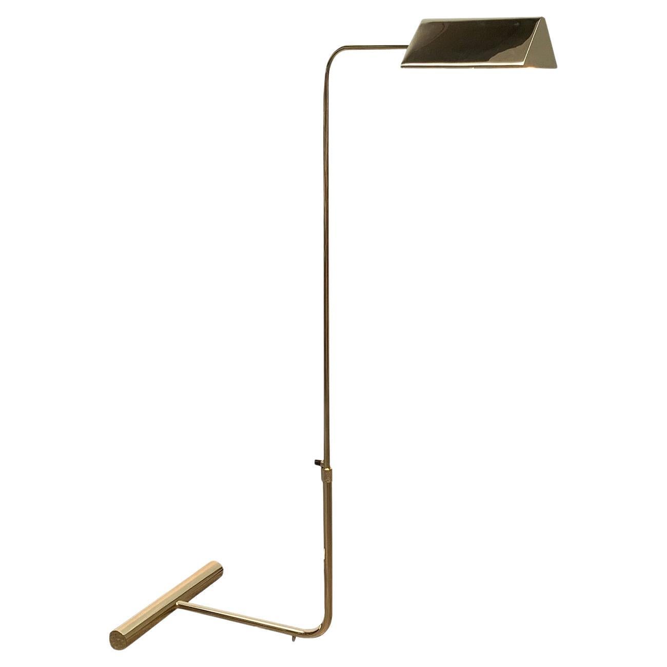 Mid-Century Modern Counterweight Brass Floor Lamp, 1960s