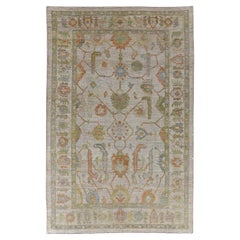 Turkey Rose Collection Area Rugs - Wool Green Ivory - 90907