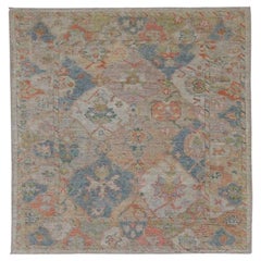 Colección Afghanistan Rose Alfombras - Lana Azul Marfil Rosa - 90908