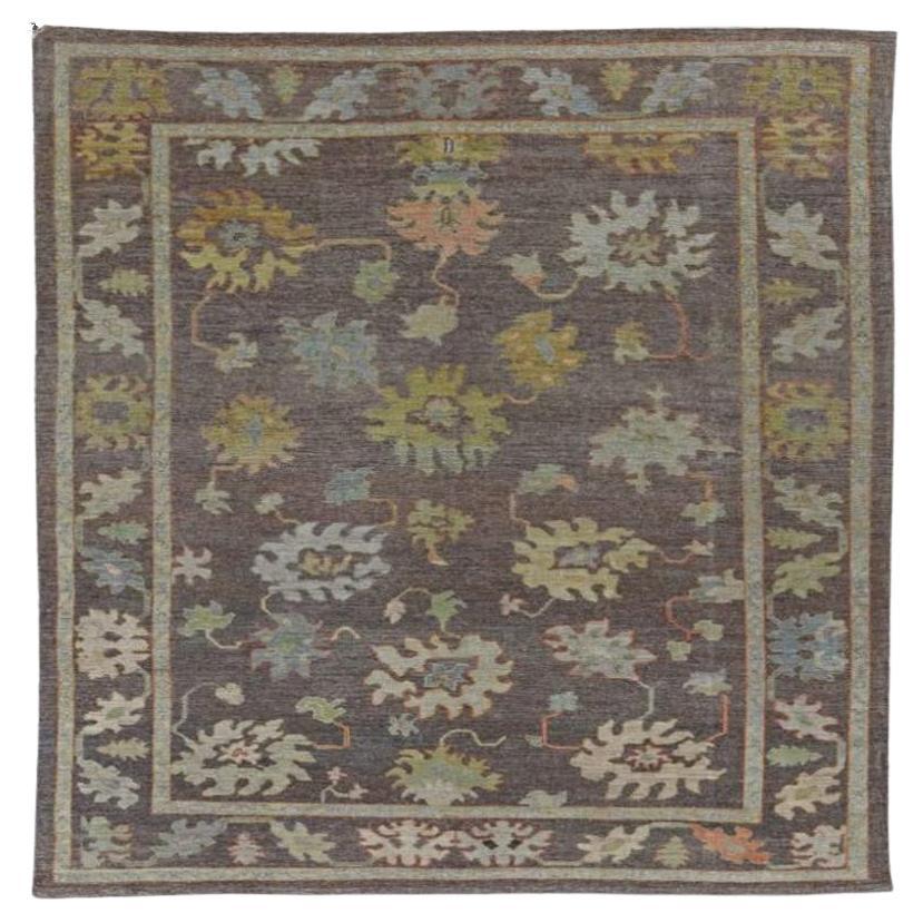 turkey Rose Collection Area Rugs - Wool Brown Ivory - 90916