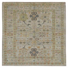 Afghanistan Rose Collection Area Rugs - Wool Green Ivory - 90946