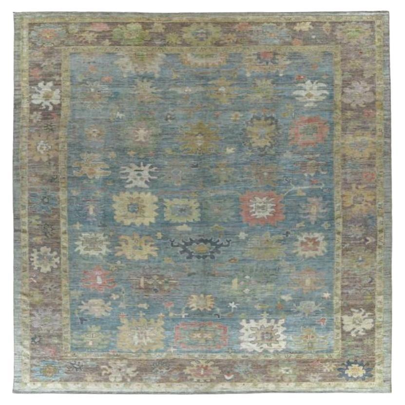 Turkish Rose Collection Over Size Rug - Wool Blue Brown - 90962