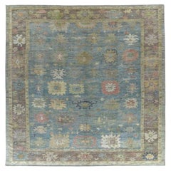 Turkish Rose Collection Over Size Rug - Wool Blue Brown - 90962