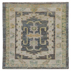 Turkish Rose Collection Small Rug - Wool Brown Ivory - 90951