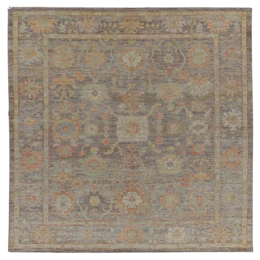 Turkish Rose Collection Area Rugs - Wool Brown Green Pink - 90972