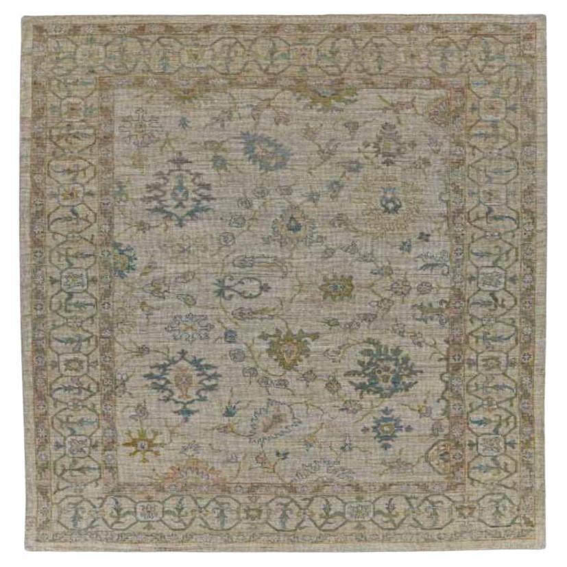 Tappeti Afghanistan Rose Collection - Lana Blu Verde Avorio - 90973