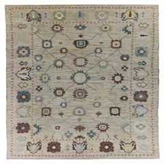 Afghanistan Rose Collection Over Size Rug - Laine Brown Ivory - 90953