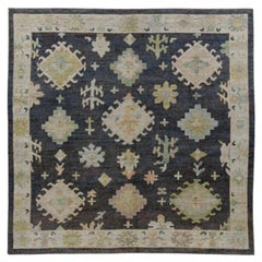 Afghanistan Rose Kollektion Quadratische Teppiche - Wolle Brown - 90955