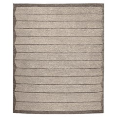 India Moroccan Area Rugs - Wool Brown Taupe Design - 94476